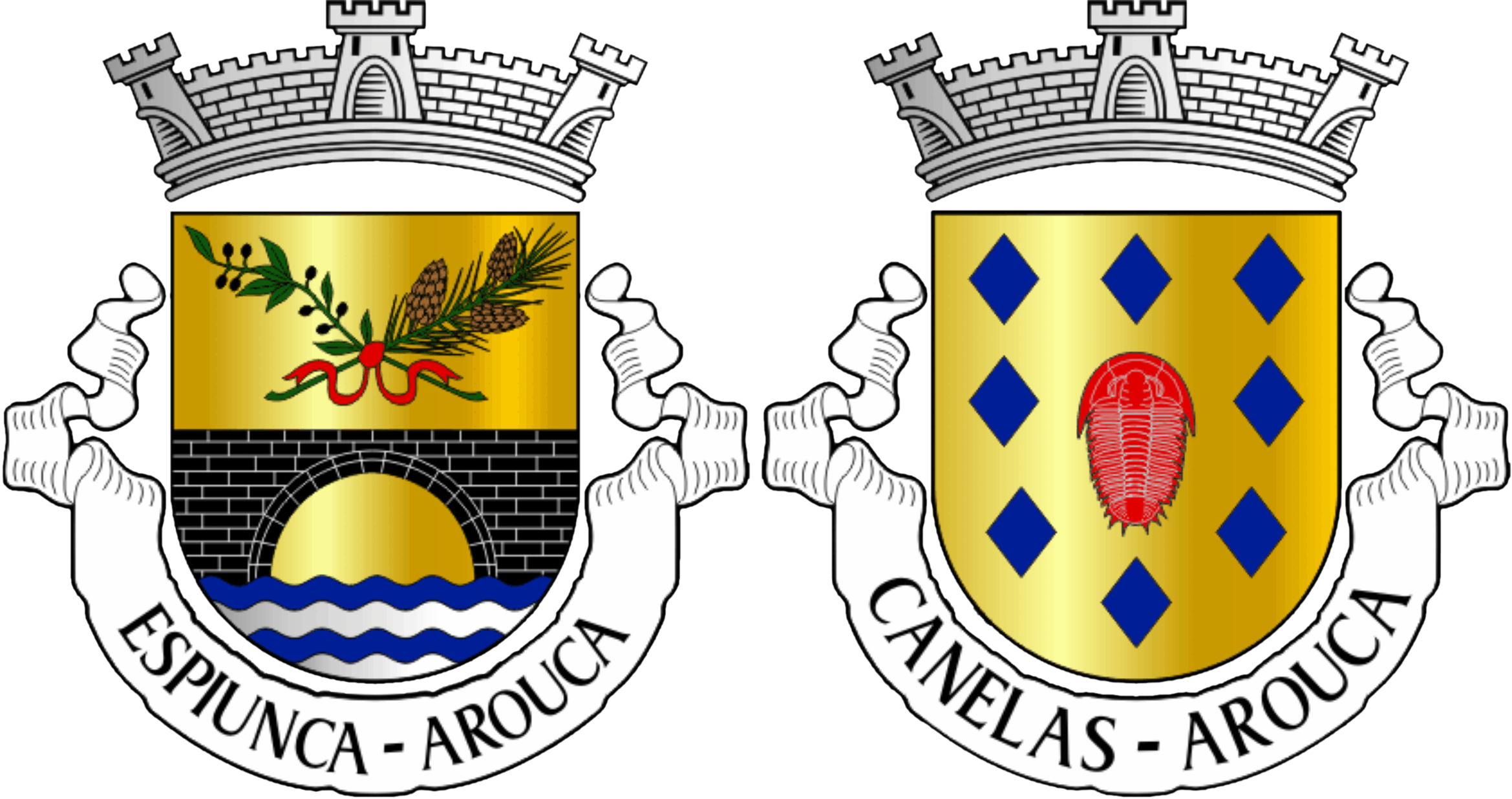 BRASÃO DA UNIÃO DE FREGUESIAS DE CANELAS E ESPIUNCA
