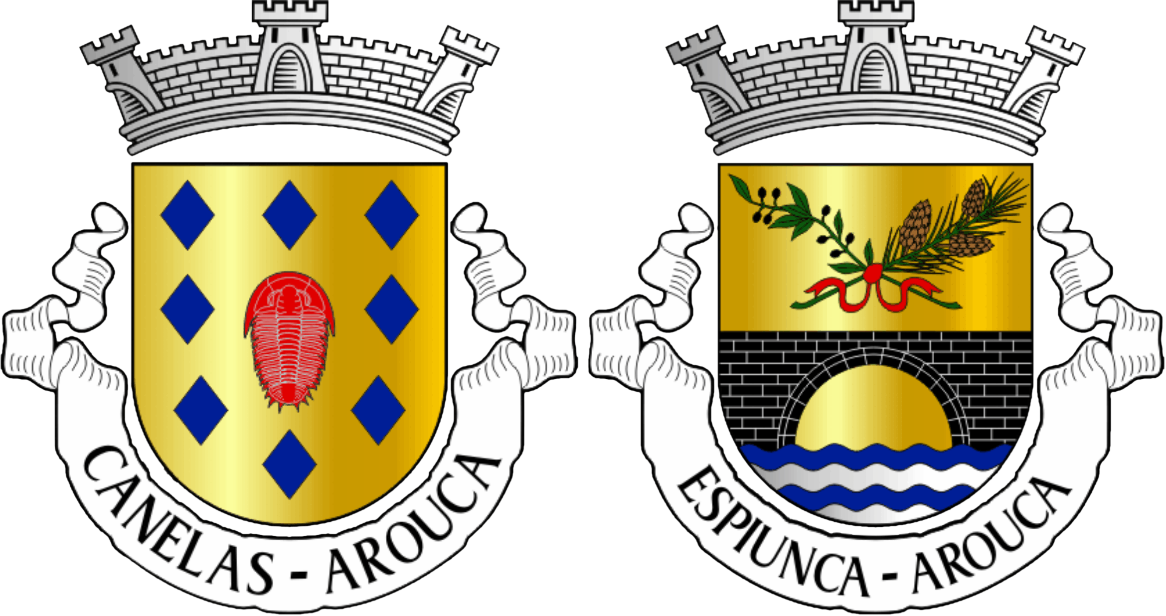 Brasão da União de Freguesias de Canelas e Espiunca